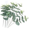 Miniatyrbild 1 av 4: 10 st konstgjorda eukalyptusblad Realistiska stjälkar falska blommor för bröllop bukett heminredning