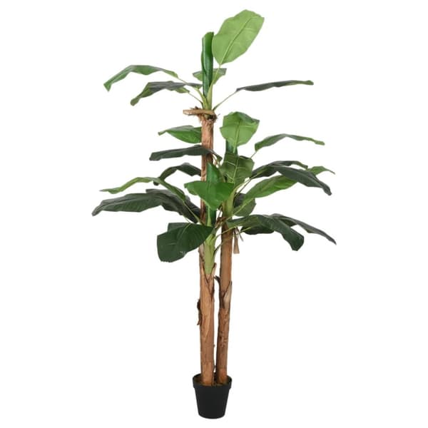 Konstgjord bananträd 19 blad 180 cm grön