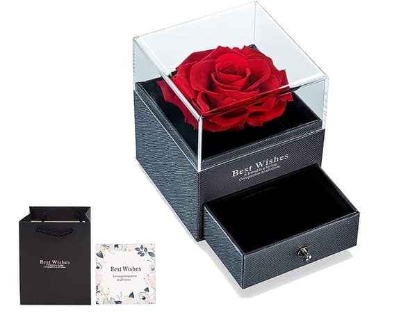 Smykkeskrin / Gaveeske – Eske med Rose