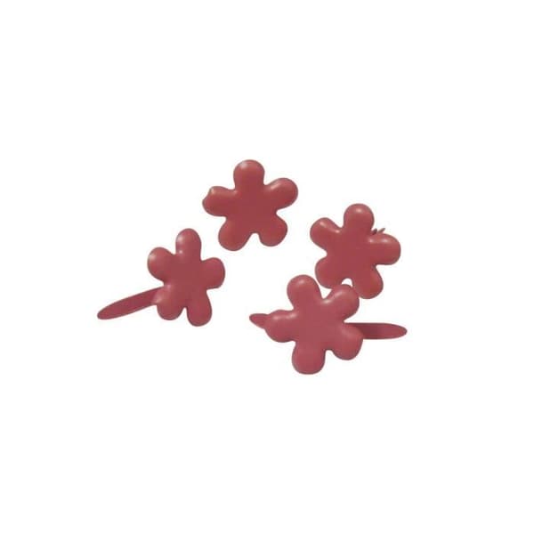 Brads "Flower", mörkrosa, 4 mm, blisterkartong 100 st