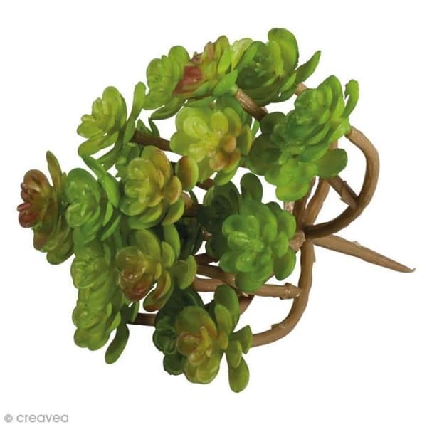 Konstgjord växt - Sedum - Plast - 9,5 x 8 cm