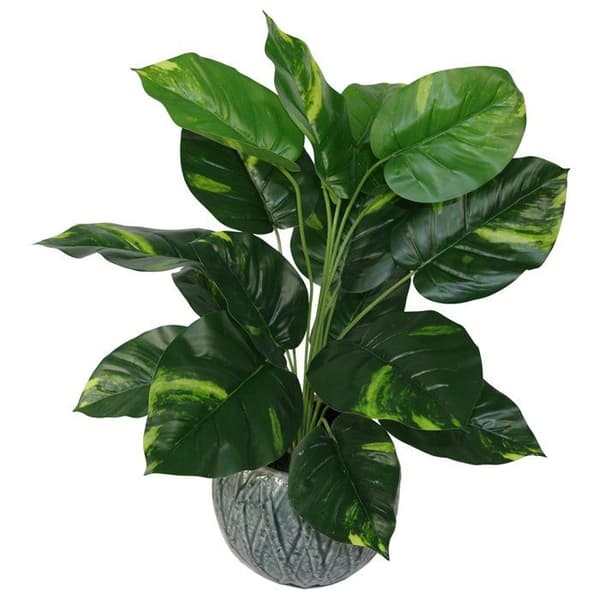 Konstgjord blomväxt - torkad blomma Leaf - LEAF-7067 - Design UK Konstgjord växt i svart plast 60 cm