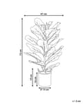 Miniatyrbilde 3 av 5: Kunstig Potteplante Grønt Syntetisk Materiale 72 cm Fiddle Leaf Tree Plant Dekorativt Innendørs Tilbehør