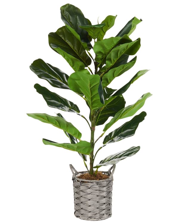 Kunstig Potteplante Grønt Syntetisk Materiale 72 cm Fiddle Leaf Tree Plant Dekorativt Innendørs Tilbehør
