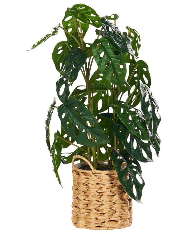 Kunstig Potteplante Grønt og Svart Syntetisk Materiale 53 cm Monstera Plante Dekorativt Innendørs Tilbehør