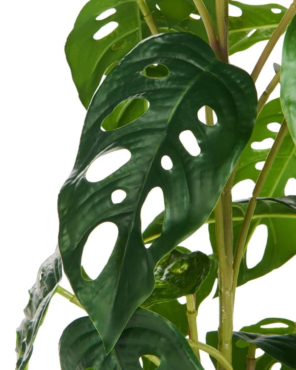 Kunstig Potteplante Grønt og Svart Syntetisk Materiale 53 cm Monstera Plante Dekorativt Innendørs Tilbehør