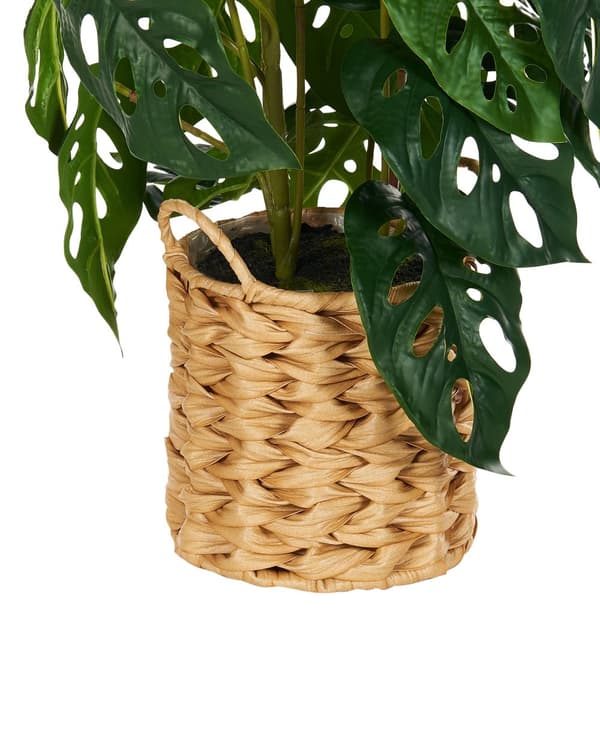 Kunstig Potteplante Grønt og Svart Syntetisk Materiale 53 cm Monstera Plante Dekorativt Innendørs Tilbehør