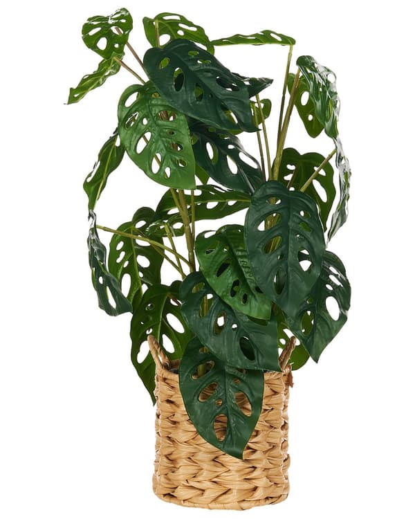 Kunstig Potteplante Grønt og Svart Syntetisk Materiale 53 cm Monstera Plante Dekorativt Innendørs Tilbehør