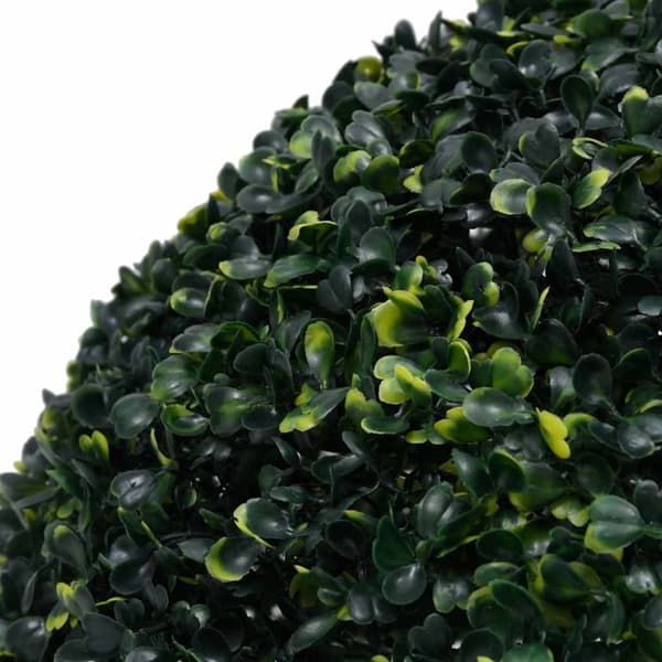 vidaXL Plastkulor av buxbom med LED-lampor 2 st gröna 52 cm