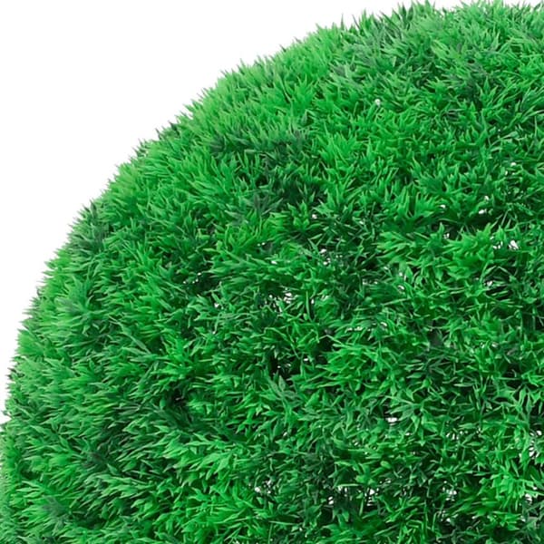 vidaXL Plastkulor av buxbom med LED-lampor 2 st gröna 45 cm