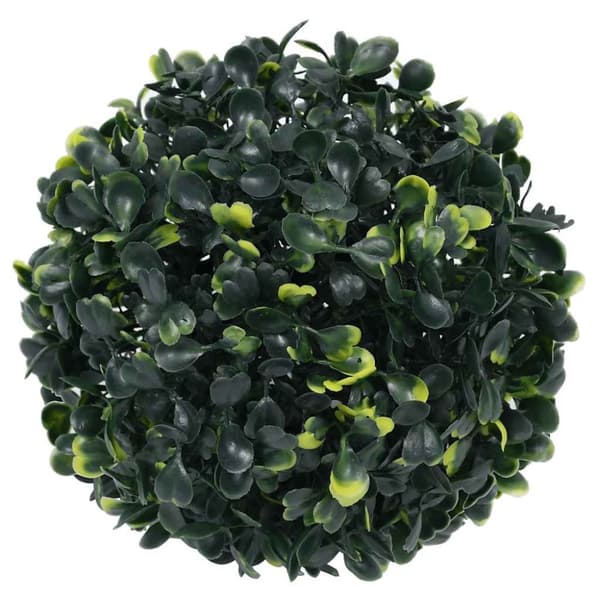 vidaXL Kunstige buksbomballer med LED-lys 4 stk grønn 12 cm