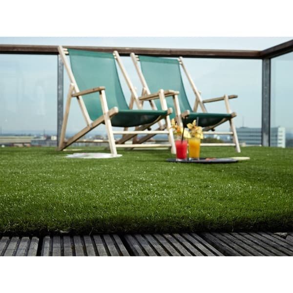 Rootz konstgräs - Syntetgräs - Slitstark gräsmatta - Naturligt utseende - Lättskött Green Oasis - 25 mm lugghöjd