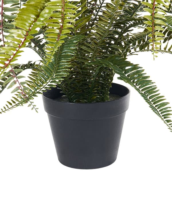 Kunstig potteplante Grøn Sort Syntetisk materiale 105 cm Bregneplante Dekoration Interiør