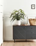Miniatyrbillede 2 af 5: Kunstig potteplante Grøn Sort Syntetisk materiale 105 cm Bregneplante Dekoration Interiør