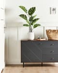 Miniatyrbillede 2 af 5: Kunstig plante Grøn Sort Syntetisk materiale 94 cm Monstera i potte Dekoration Interiør