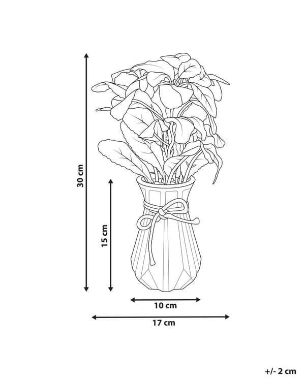 Kunstig potteplante Grønt syntetisk materiale 30 cm Lammeøreplante Dekorativt indendørstilbehør