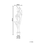 Miniatyrbilde 3 av 5: Kunstig Opuntia Kaktusplante i Potte Grønt Syntetisk Materiale 150 cm Svart Potte Dekorasjon Hjemmetilbehør