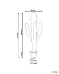 Miniatyrbillede 3 af 5: Kunstig potteplante kaktus grøn syntetisk materiale 115 cm sort potte dekoration hjemmetilbehør