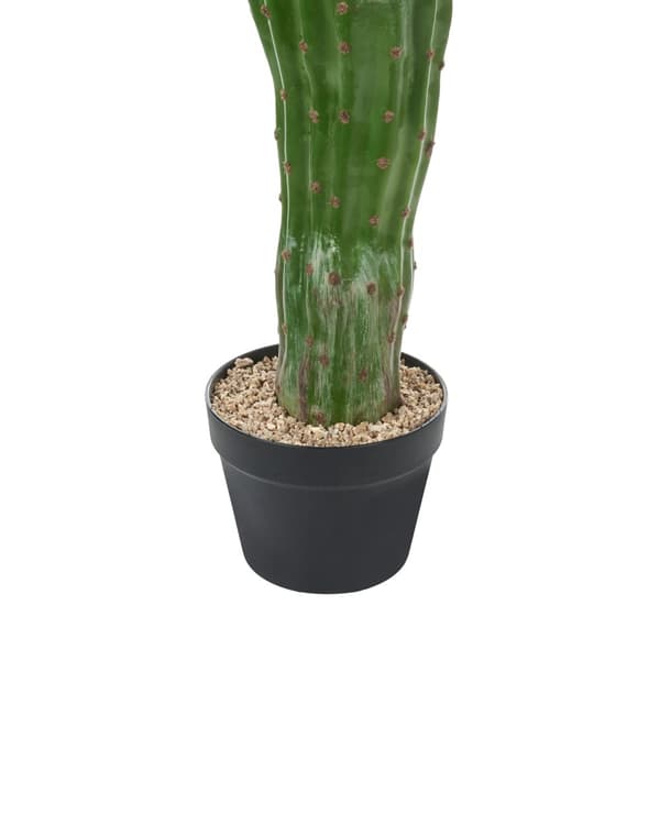 Kunstig potteplante kaktus grøn syntetisk materiale 115 cm sort potte dekoration hjemmetilbehør