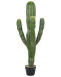 Miniatyrbillede 1 af 5: Kunstig potteplante kaktus grøn syntetisk materiale 115 cm sort potte dekoration hjemmetilbehør