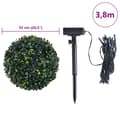 Miniatyrbillede 9 af 9: vidaXL Kunstige buksbomkugler med LED-lys 2 stk Grøn 52 cm