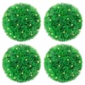 Miniatyrbillede 1 af 9: vidaXL Kunstige buksbomkugler med LED-lys 4 stk Grøn 12 cm