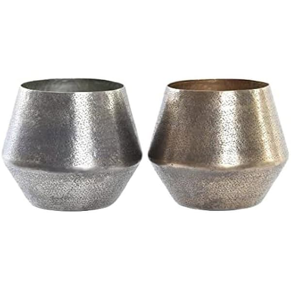 Blomkruka - DKD Heminredning - Aluminium Metall - Guld - 20x20x17 cm - Modern design