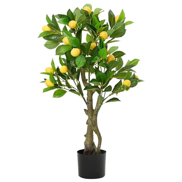 Konstgjort citronträd 234 blad 90 cm grönt