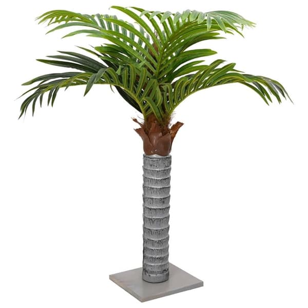 vidaXL Konstgjord palm 6 blad 100 cm grön