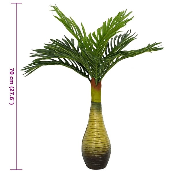 vidaXL kunstig palmeplante 9 blade 70 cm grøn