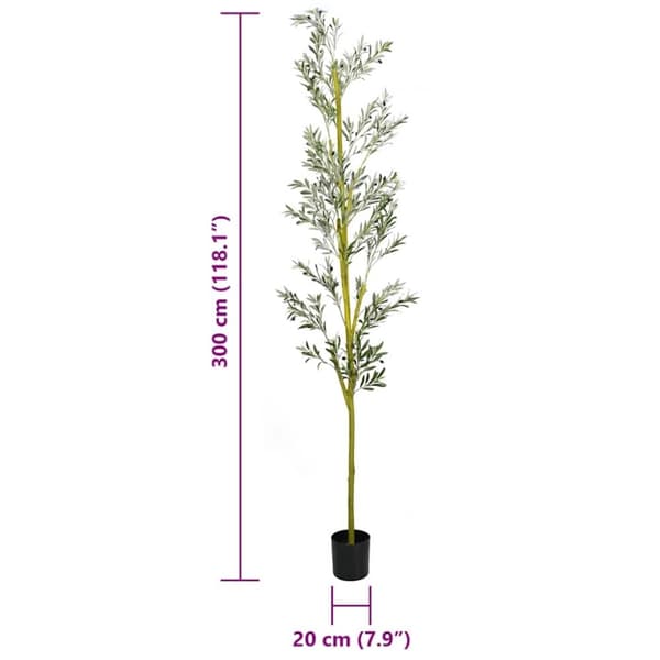 vidaXL Konstgjort olivträd 1000 blad 300 cm grönt