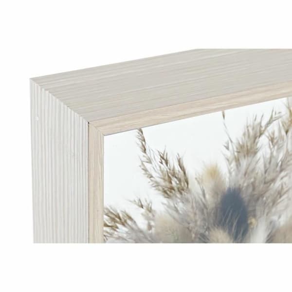 dekorativ blomma 16 x 6 x 21 cm beigebruna blommor (2 enheter)