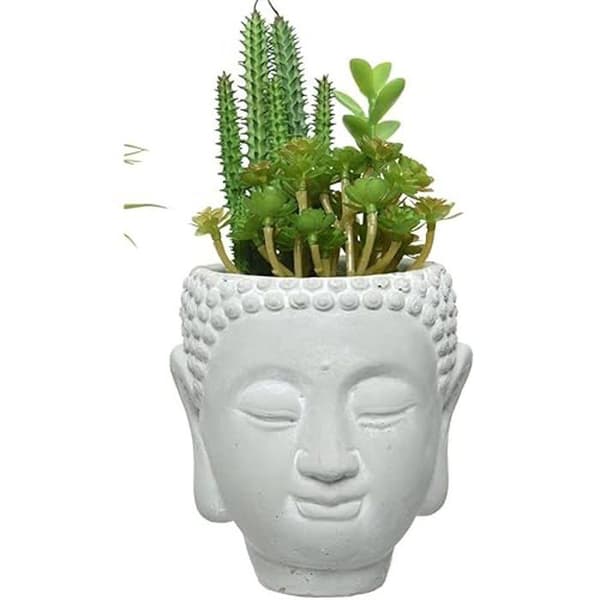 Konstgjord växt - EDP - Buddha-huvud - Flerfärgad - Set med 2 enheter - Modern design