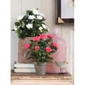 Miniatyrbild 4 av 4: Glimmerdekorationer Rose Bush konstgjorda växter i blomkruka - H33 x Ø25 cm - Vit