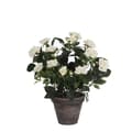 Miniatyrbild 1 av 4: Glimmerdekorationer Rose Bush konstgjorda växter i blomkruka - H33 x Ø25 cm - Vit