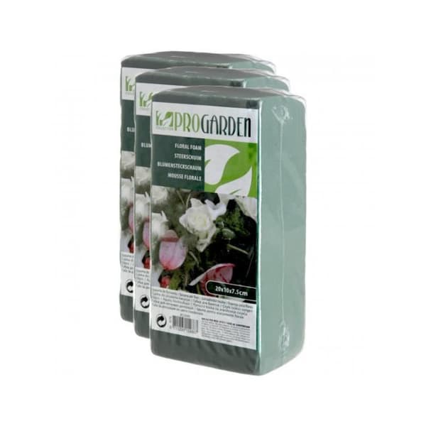 Blomsterfoder - Grön oas - 20 x 10 x 7.5 cm - Kompatibel med riktiga blommor