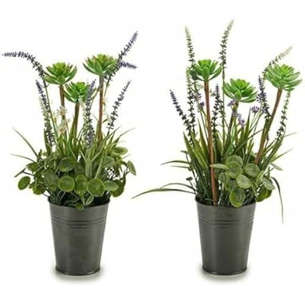 Dekorativ växt Lavendel metall Plast - IBERGARDEN - 13 x 40 x 13 cm - 12 enheter