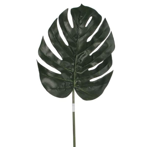 Konstgjord blomma - MICA DECORATIONS - Monstera blad - Polyester - 88 cm - Grön