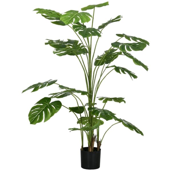 Rootz 180 cm kunstig plante med planter - falsk plante - faux plante - realistisk look - grøn bladindretning - 180 cm x ø20cm x 17,5 cm