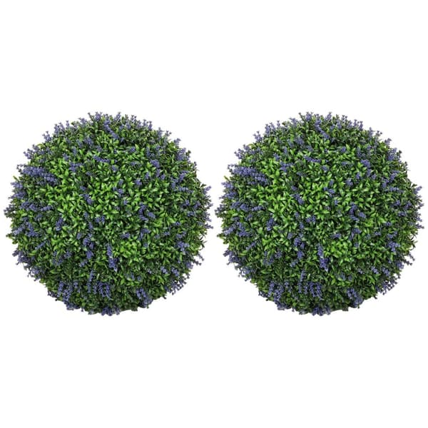 Rootz Artificial Plant Set - Faux lavendelbuskar - UV -resistent grönska - inomhus/utomhusdekor - 42 cm diameter