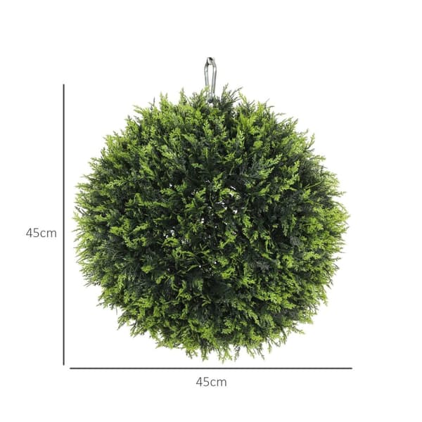 Rootz Artificial Plant Set av 2 - Dekorativa växter - Faux växter - UV -resistent - Lush året runt - 45 cm diameter