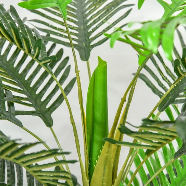 Rootzin keinotekoinen palmu - Faux Plant - Elinikäinen viheralue - Realistinen ilme - H.1.85M - POT Ø20CM X 17HCM