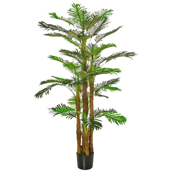 Rootzin keinotekoinen palmu - Faux Plant - Elinikäinen viheralue - Realistinen ilme - H.1.85M - POT Ø20CM X 17HCM