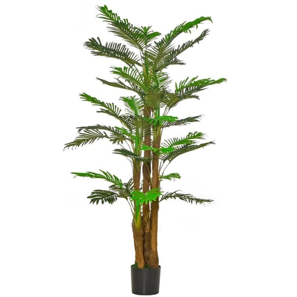 Rootzin keinotekoinen palmu - Faux Plant - Elinikäinen viheralue - Realistinen ilme - H.1.85M - POT Ø20CM X 17HCM