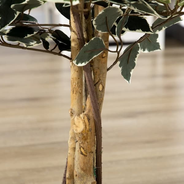 Rootz kunstig ficus plante - faux løv - syntetisk grøn - lav vedligeholdelse - 1,30 m høj