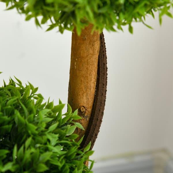 Rootzin keinotekoinen buxus -puu - Faux Plant - Koristeellinen puu - Elämäinen muotoilu - 110 cm x Ø 20 cm ruukku sisä- ja ulkokäyttöön
