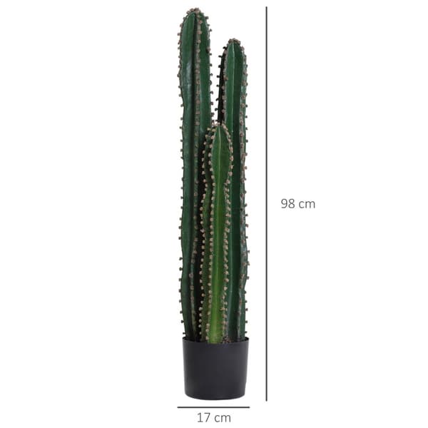 Rootz artificiell kaktus - realistisk växt - faux grönska - lägger till elegans - Ø 17 x 98h cm