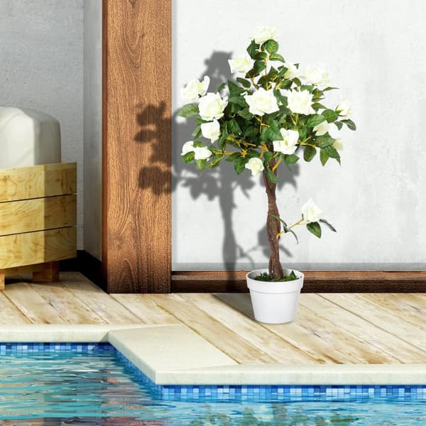 Rootz Artificial Tree - Artificial Plant - Cement Pot - Lav vedligeholdelse - 18 cm x 90 cm