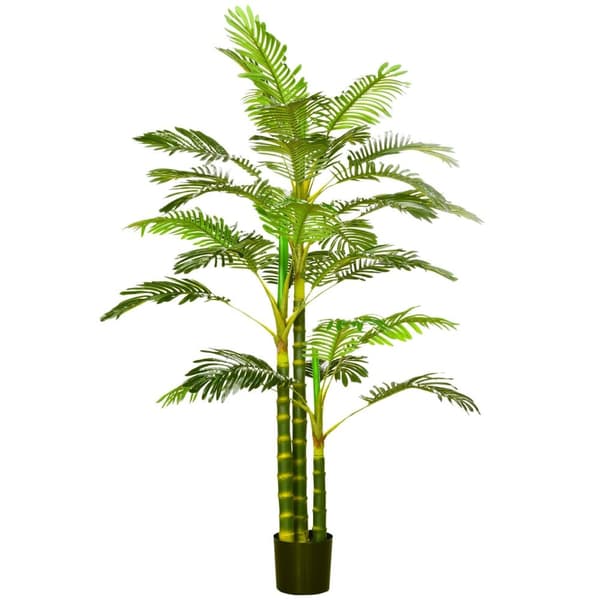 Rootz Artificial Plant in Pot - Fake Palm Tree - Imitation Greenery - Easy Care - 190 cm - Ø19,5 x 17,5 cm