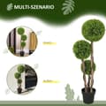 Miniatyrbillede 5 af 11: Rootz Artificial Boxwood Plant - Faux Greenery - Realistic Decor - Always Fresh - 115 cm H X 19,5 cm Ø Pot